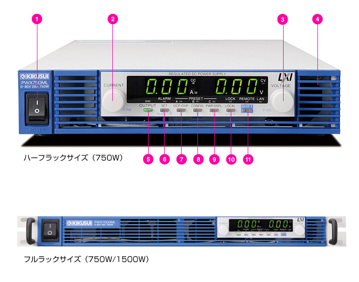 菊水電子 スマート可変スイッチング電源(CVCC) PAV10-60 WITH LAN 600Wタイプ LAN付 